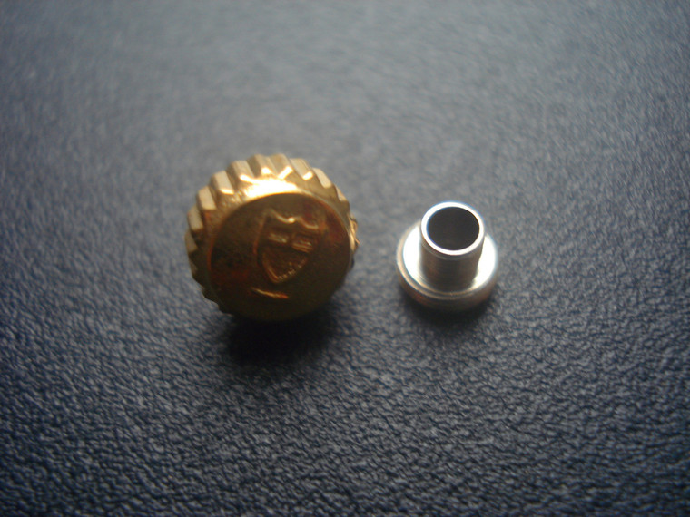 5.3mm Gold Alloy Plated Golden Screw Crown Marked Tudor Logo For 34mm Vintage Style Of PRINCE DATEWatch Fit ETA 2836 Or 2824 Or 2813 Or 8215 Automatic Moverment