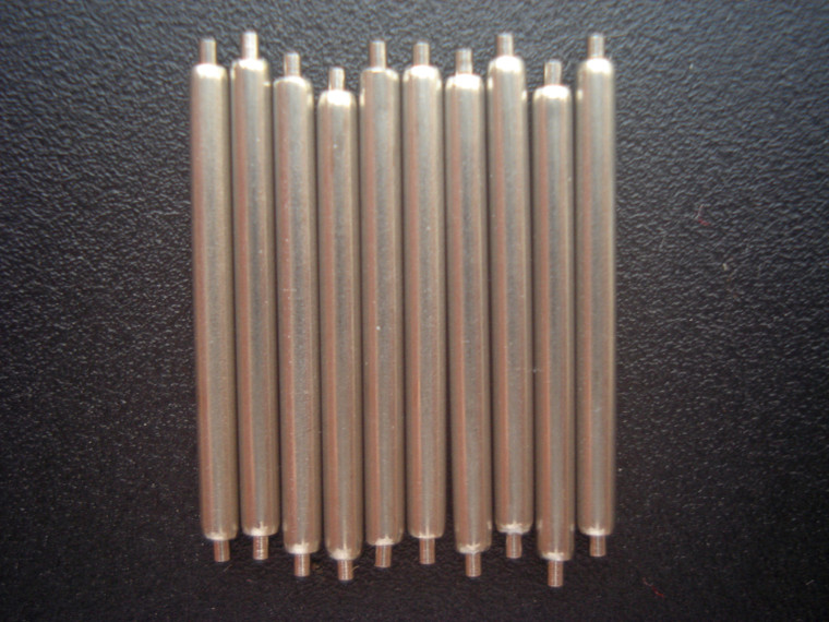 20 Pcs 1.78mm Steel 20mm Shoulderless Spring Bar Pins For Watch Case With Drilled Through Holes On the 20mm Lug