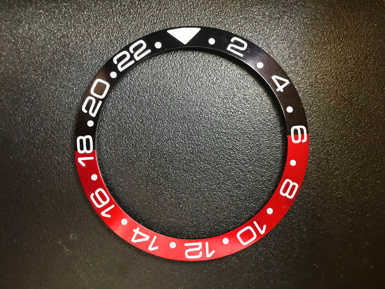 Bigger Coca Cola Black-Red Aluminum Bezel Insert With White Numbers For New Style Of ROLEX 116610 SUBMARINER Or GMT II Watch