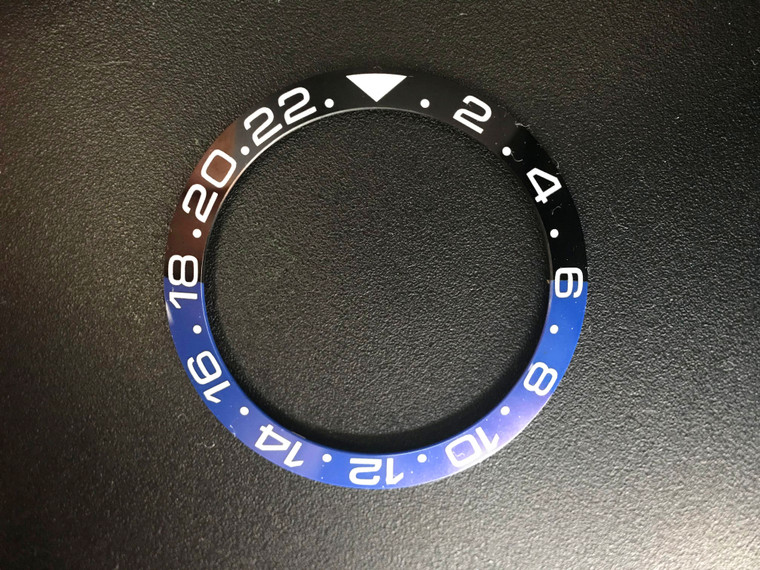 Bigger Batman Blue-Black Ceramic Bezel Insert With White Numbers For New Style Of ROLEX 116610 SUBMARINER Or GMT II Watch