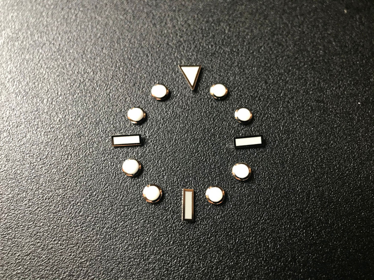 One Set Of 12 Pcs Silver Luminous Hour Markers With Blue Light For Mens New Model Of Submariner Or Yacht-Master Or GMT Watch Dial With Or Without Date Window