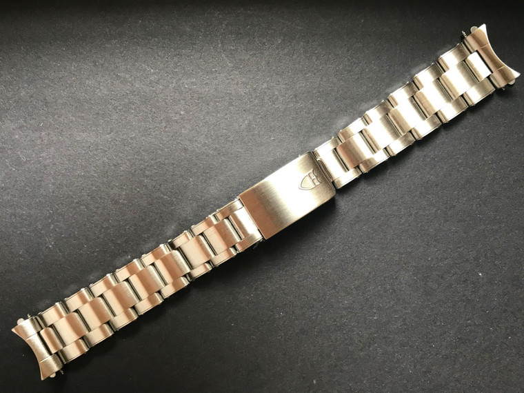 Signed Solid Stainless Steel 20mm Vintage Rivet Style Quality Oyster Watch Band Bracelet Strap For Vintage 36mm Tudor Day-Date Watch Case