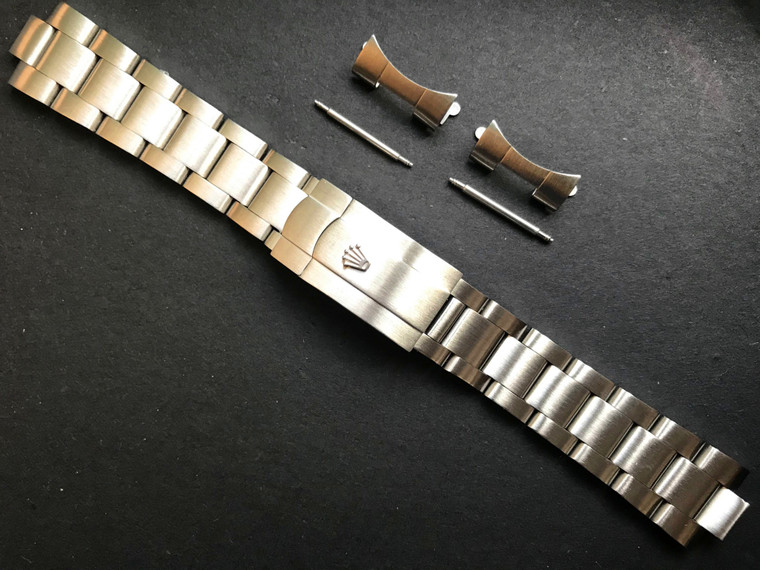 20mm Solid Stainless Steel All Brushed Oyster Quality Watch Bracelet Band Strap With Branded Hidden Clasp For Mens Vintage 36mm ROLEX EXPLORER Watch Case