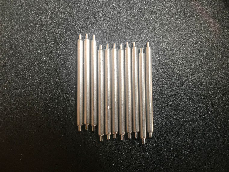 20 Pcs 1.78mm Steel 22mm Shoulderless Spring Bar Pins For Watch Case With Drilled Through Holes On the 22mm Lug