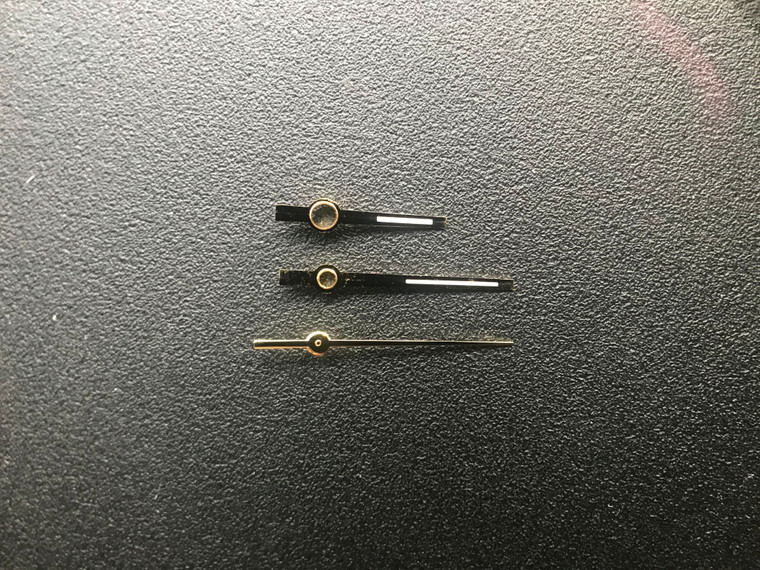One Set Of Yellow Golden Watch Hands With Luminova And Longer Post For 36mm DateJust Watch Fit DG 2813 Or MIYOTA 8215 For Mens Watch