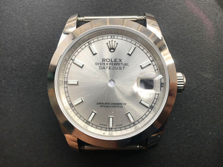 Steel Rolex 116234 DateJust 36mm Watch Set  With Smooth Bezel And Silver Dial Fit ETA 2824 Movement
