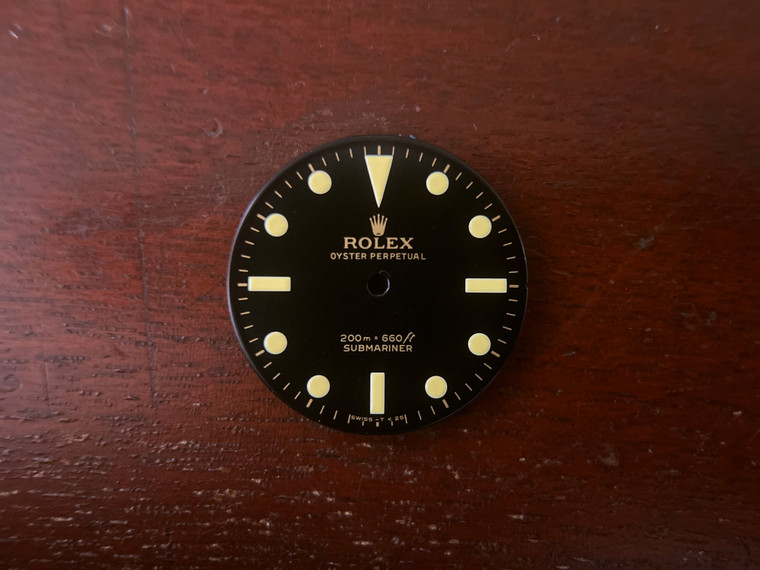 Vintage Style Of 5513 Black Submariner Dial Marked Rolex Symbol for ETA 2836 Or 2824 Or DG 2813 Or MIYOTA 8215 Or NH35/38 movement 29mm - Gilt And Super Yellow Luminova