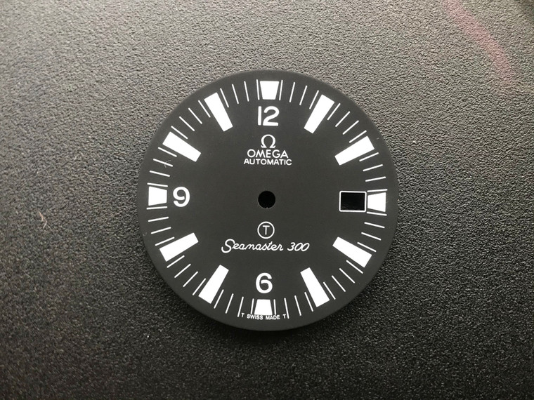 31mm Black Military Omega Seamaster 300 Dial With Super White Lume And Date Window Fit ETA 2836 Or 2824 Or DG 2813 Or MIYOTA 8215 Movement