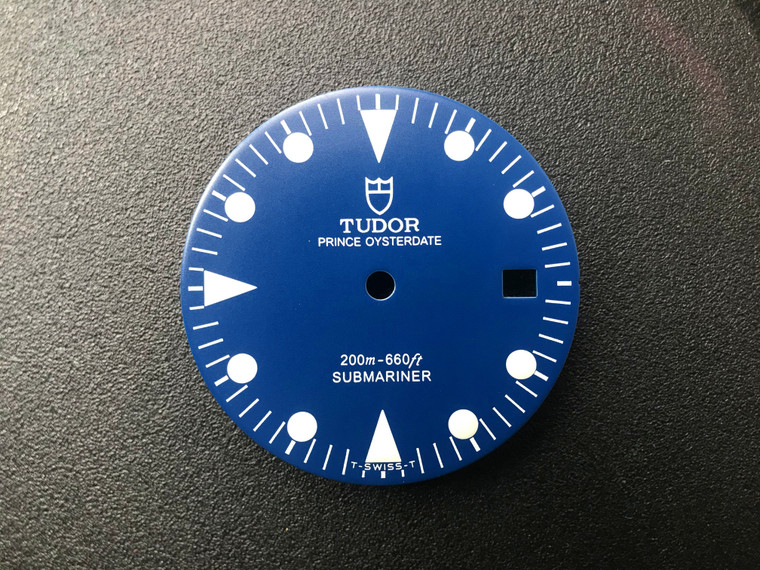 29mm Vintage Blue Tudor 76000 75190 79090 79190 Submariner Prince Oysterdate Dial With Super White Luminova Fit ETA 2836 Or 2824 Or MIYOTA 8215