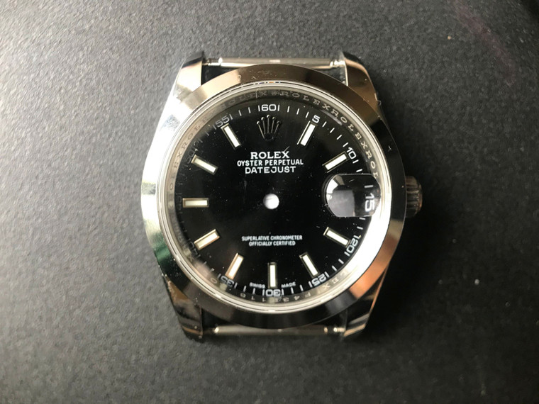 Steel Rolex 116234 DateJust 36mm Watch Set With Smooth Bezel And Black Dial Has Small Arabic Numerals Fit ETA 2824 Movement