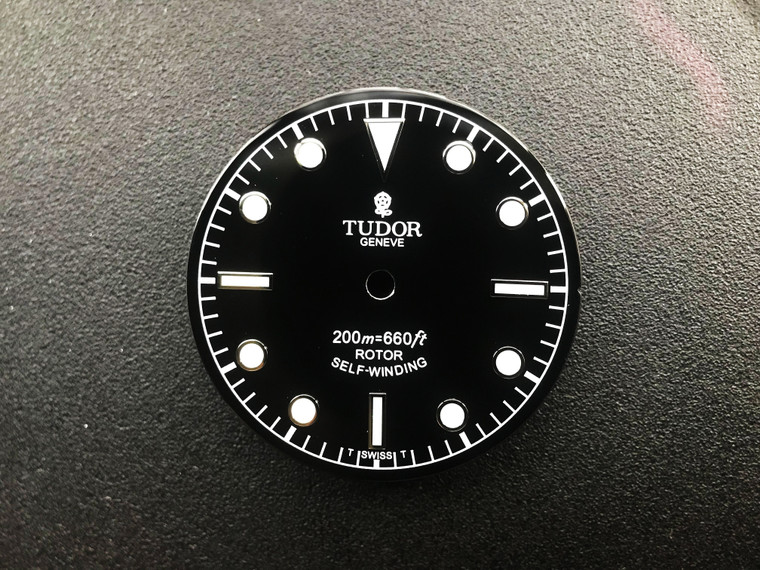 29mm Glossy Tudor Ranger Franken Black Bay Rosellina Dial With Silver Symbol And Silver Hour Markers Have Super Luminova  Fit ETA 2824 2836 Or MIYOTA 8215 Or DG 2813