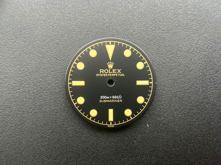 29mm 6538 6536 5508 Vintage Submariner Bond Gilt Dial With Super Yellow Lume Marked Rolex Symbol for ETA 2836 Or 2824 Or DG 2813 OR Miyota 8215 movement