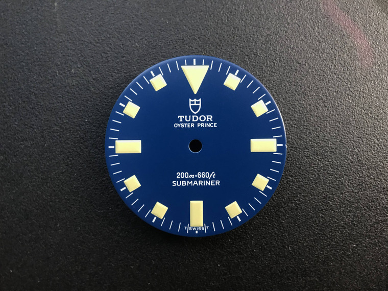 29mm 94010 7021 7016/0 Vintage Blue Tudor Submariner Oyster Prince Snowflake Dial  With Super Yellow Lume Fit ETA 2824/2836 Or NH35/38 Or DG 2813 Miyota 8215