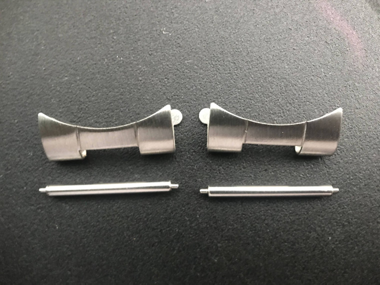 One Pair Of 380B Steel All Brushed 20mm End Pieces For Vintage ROLEX Or Tudor 76100 9411 9315 Watch Band Bracelet And Spring Bars In 2.0mm
