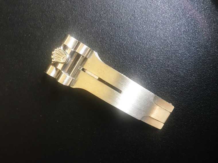 Rolex Signed Stainless Steel Hidden Clasp In The Width Of 13mm Fit 17mm President Band Bracelet For Old Style Of Midsize ROLEX DateJust Watch