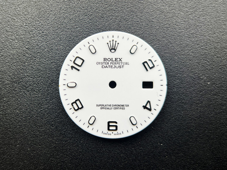 28mm White Dial Marked Rolex Symbol For Mens DATEJUST Watch Fit ETA 2836 Or DG 2813 Or MIYOTA 8215 Automatic Movement With DWO