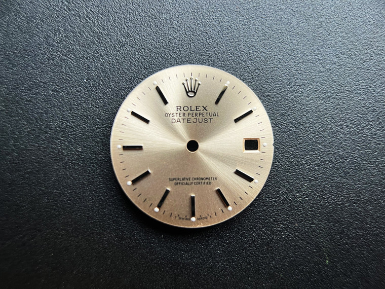 16200 28mm Light Champagne Dial Marked Rolex Symbol With Silver Sticks For Mens Steel DATEJUST Watch Fit ETA 2836 Or 2824 Or DG 2813 Or MIYOTA 8215 Automatic Movement