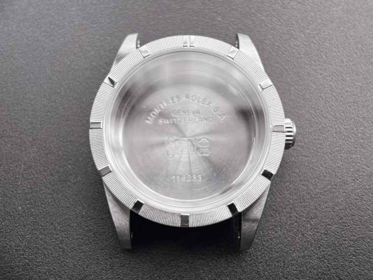 ROLEX Signed Vintage Style of 36mm Stainless Steel Air-King Watch Case With Engine Turned Bezel 1016 Case Back And 20mm Lugs Have Drilled Through Holes Fit ETA 2824 Or NH35/36/38 Movement And Dial In 28.0~29.0mm