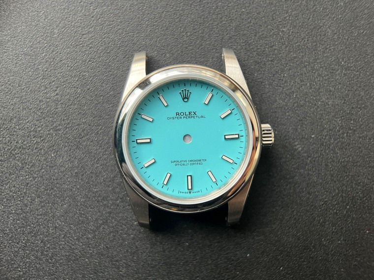 Ladies New Style Of Steel Rolex 31mm Oyster Perpetual Watch Set  With Domed Bezel And Tiffany Blue Dial And Oyster Watch Band Fit ETA 2671 Movement