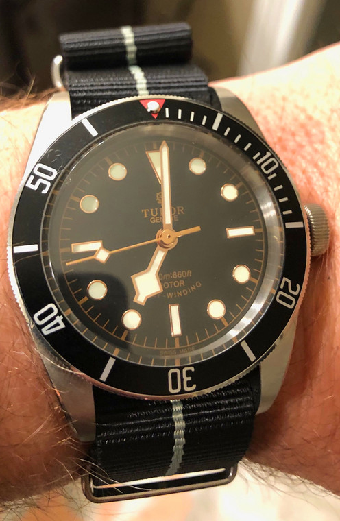 Tudor Heritage Black Bay 79220N 41mm Watch Case Set  With Black Bezel And Dial Marked Rose Logo Has Super Luminova Without Bracelet Fit ETA 2824 Movement