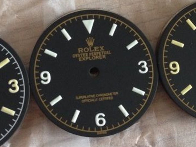 28.5mm Vintage Style Of 1016 Explorer Gilt Dial With Super White Lume Marked Rolex Symbol fit ETA 2824 2836 DG 2813 Miyota 8215