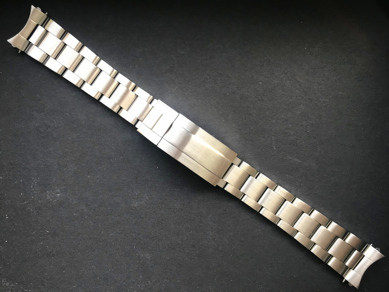 20mm Unmarked Solid Stainless Steel Upgraded Submariner Style All Brushed Oyster Watch Band Bracelet Strap With Newer 116610 Clasp For Unbranded 36mm Explorer or 40mm Submariner Watch Case