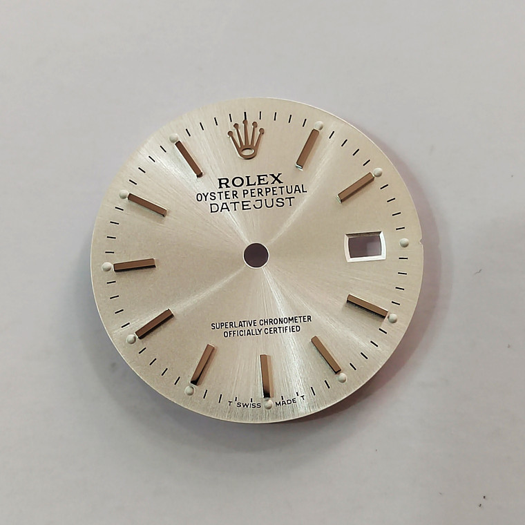 Higher Quality Of 16200 28mm Silver Sunburst Dial Marked Rolex Symbol With Silver Sticks For Mens Steel DATEJUST Watch Fit ETA 2836 Or DG 2813 Or MIYOTA 8215 Automatic Movement With DWO