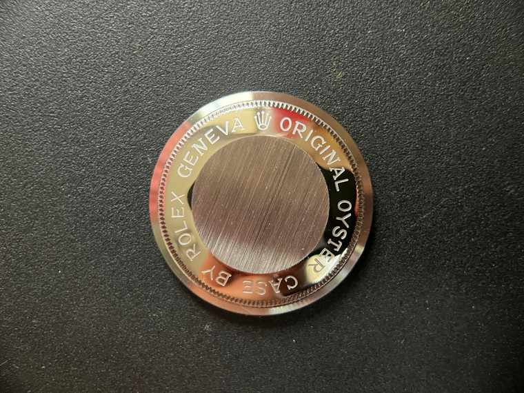 Steel Case Back Engraved With Rolex Symbol Outside For My Vintage Model Of 36mm Oyster Watch Case