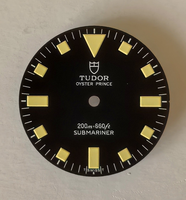 29mm 94010 7021 7016/0 Vintage Black Tudor Submariner Oyster Prince Snowflake Dial  With Super Yellow Lume Fit ETA 2824/2836 Or NH35/38 Or DG 2813 Miyota 8215
