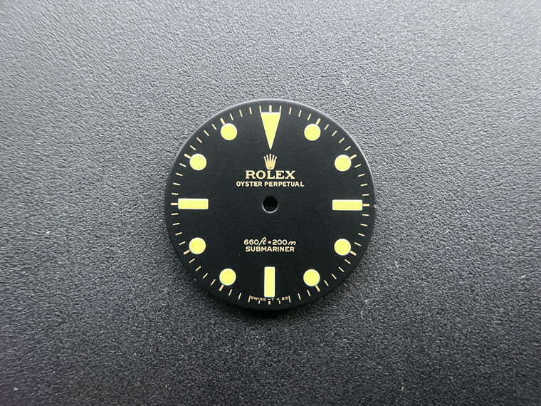 Vintage Style Of 5513 Black Submariner Dial Marked Rolex Symbol for ETA 2836 Or 2824 Or NH35/38 Or DG 2813 Or MIYOTA 8215 movement 29mm - Gilt And Super Yellow Luminova