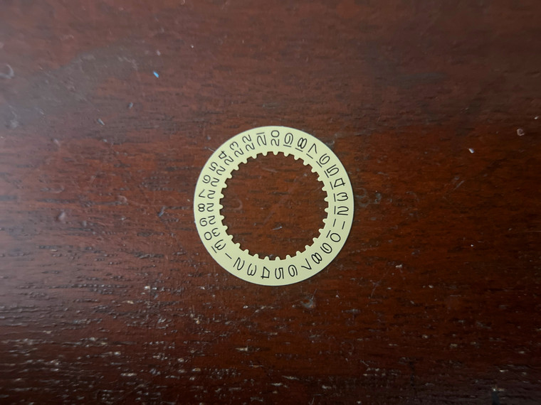 One Pc Champagne Date Wheel Disc With Open 6 & 9 Fit Genuine 3135 Automatic Movement For The Rolex Dial With Date Window On 3 O'clock