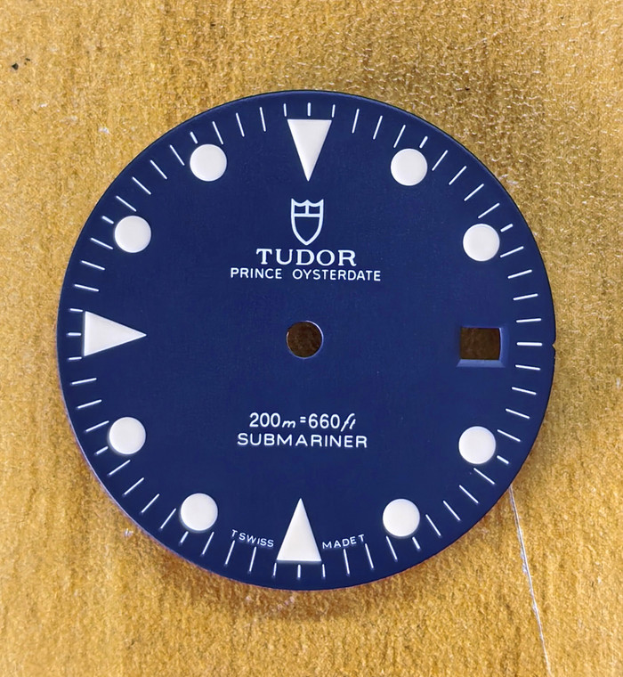 29mm Vintage Blue Tudor 79090 Submariner Prince OysterDate Dial With Super White Luminova Fit ETA 2836 Or 2824 Or MIYOTA 8215