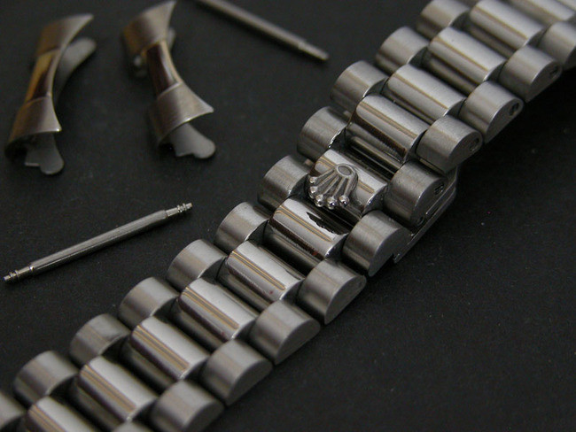19mm Signed Stainless Steel President Watch Band Bracelet Strap For Old 34mm ROLEX Watch