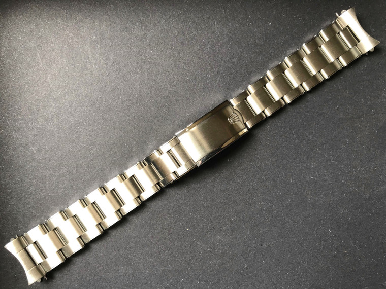 Signed Solid Stainless Steel 19mm Vintage Rivet Style Quality Watch Band Bracelet Strap for Vintage 34mm Rolex Watch Case