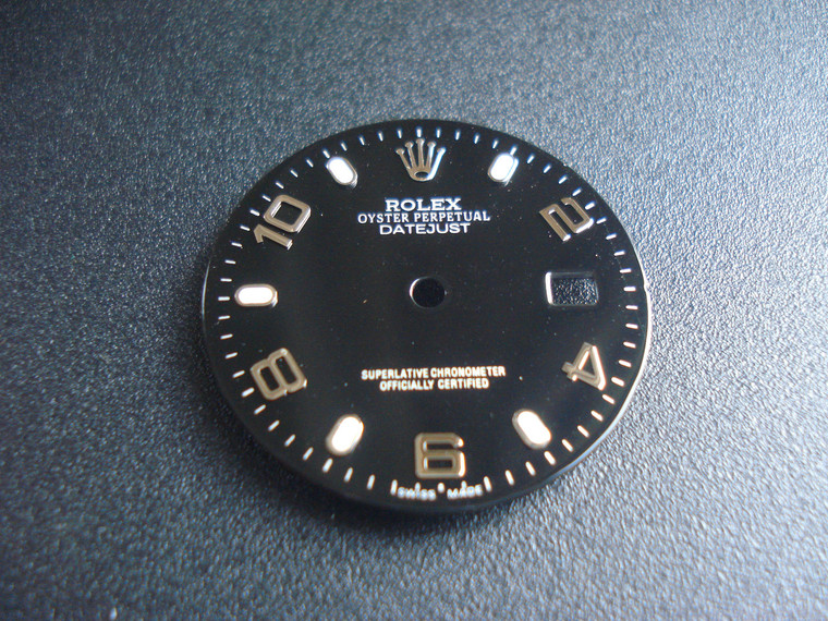 28mm Black Dial Marked Rolex Symbol For Mens DATEJUST Watch Fit ETA 2836 Or DG 2813 Or MIYOTA 8215 Automatic Movement With DWO