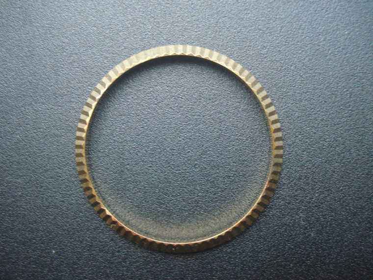 Yellow Gold Alloy Plated Golden Fluted Bezel For Mens Vintage ROLEX 36mm DATEJUST Or DAY-DATE Watch Case