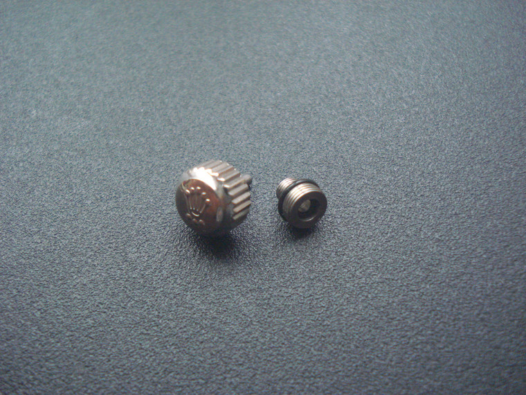 7mm Steel Screw Crown Marked Rolex Logo For Submariner Watch Fit ETA 2836 Or 2824 Or 2813 Or 8215 Or NH35/36/38 Automatic Moverment