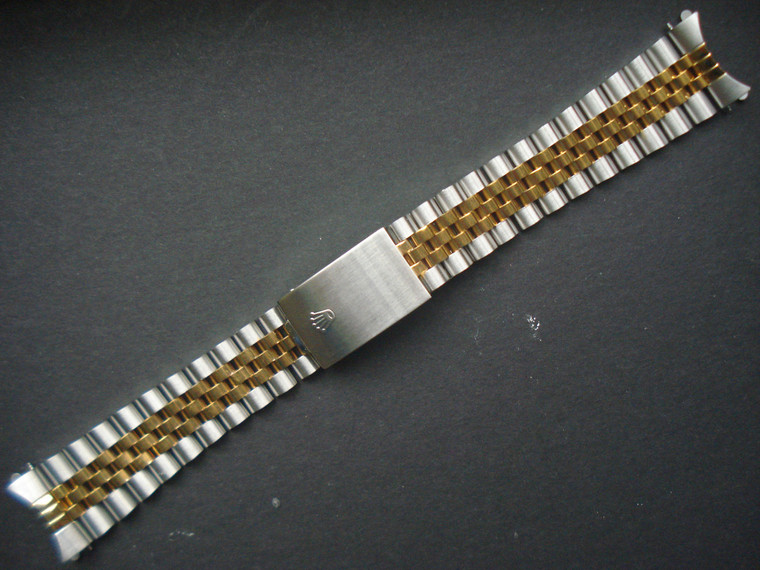 Signed 20mm Solid Steel 2-Tone Jubilee Higher Quality Watch Band Bracelet Strap For Vintage Mens 36mm ROLEX DATEJUST Watch