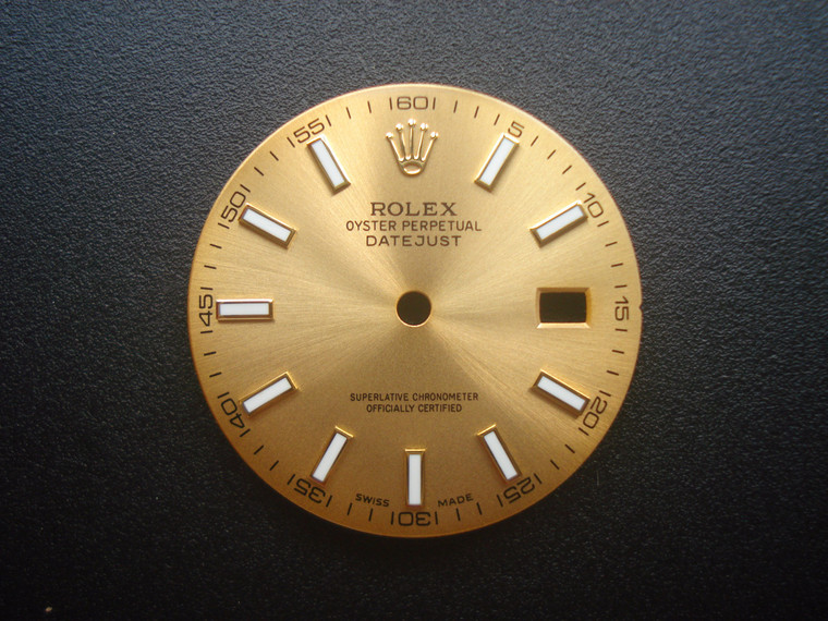 116233 28.0mm Champagne Sunburst Dial Marked Rolex Symbol With Golden Luminous Sticks Small Numbers For Mens 2-Tone Or Golden DATEJUST Watch Fit ETA 2836 Or DG 2813 Or MIYOTA 8215 Automatic Movement With DWO