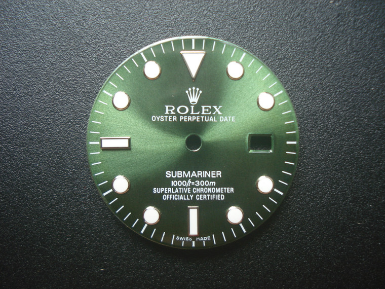 29mm Sunburst Green 16610 Dial Marked Rolex Symbol With White Letters For Mens Steel Submariner Watch Fit ETA 2836 Or DG 2813 Or MIYOTA 8215 Automatic Movement With DWO