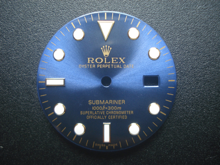 29mm Sunburst Blue Dial Marked Rolex Symbol With Golden Letters For Mens 2-tone Or Golden Submariner Watch Fit ETA 2836 Or DG 2813 Or Automatic Movement With DWO