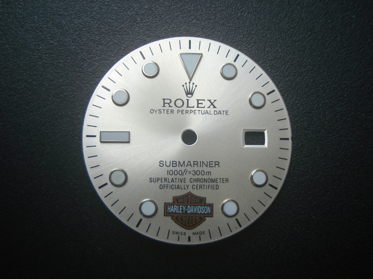 29mm Sunburst Silver Dial Marked Rolex And HARLEY-DAVIDSON Symbol For Mens Steel Oyster Submariner Watch Fit DG 2813 Or MIYOTA 8215 Automatic Movement With DWO