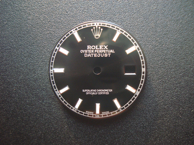 116234 28.0mm Black Sunburst Dial Marked Rolex Symbol With Silver Luminous Sticks And Small Roman Numerals For Mens Steel DATEJUST Watch Fit ETA 2836 Or DG 2813 Or MIYOTA 8215 Automatic Movement With DWO