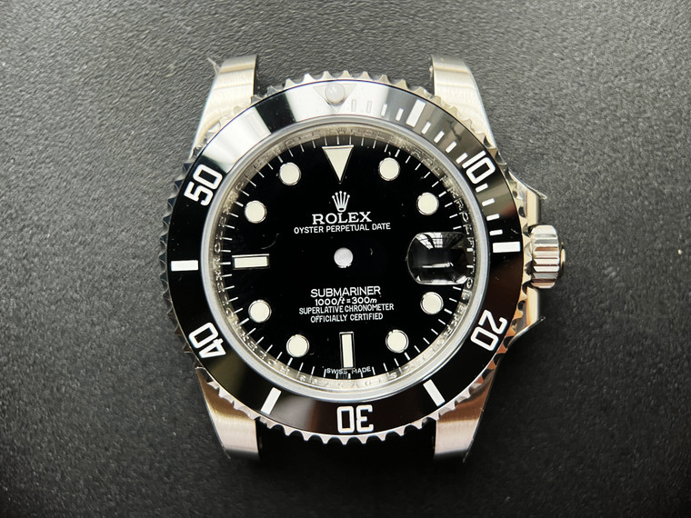 Steel Black Rolex 116610 Submariner Watch Set In Higher Quality With Black Ceramic Bezel And Super Blue-Green Luminova Fit ETA 2824 Movement