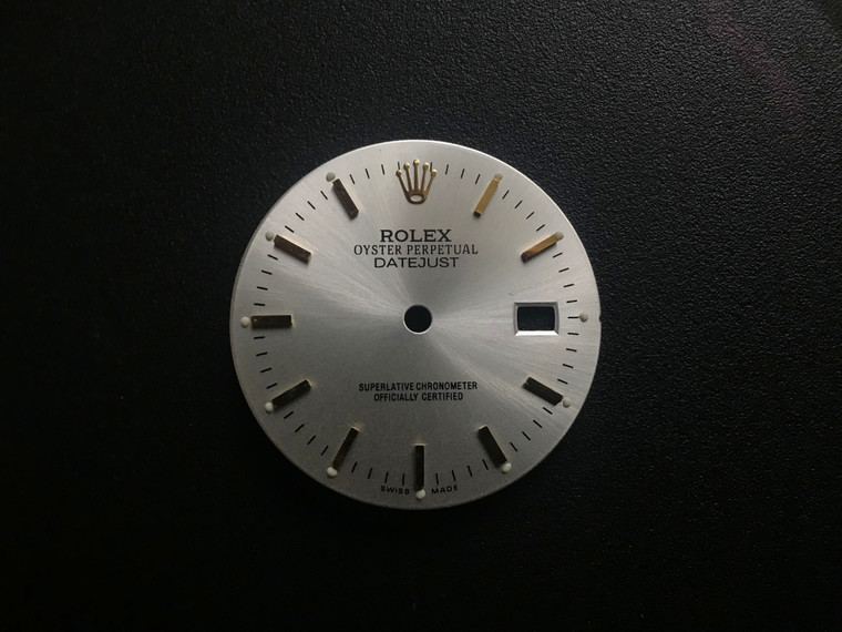 28.5mm Silver Sunburst Dial Marked Rolex Symbol With Golden Sticks For Mens Golden Or 2-tone DATEJUST Watch Fit DG 2813 Or MIYOTA 8215 Automatic Movement With DWO