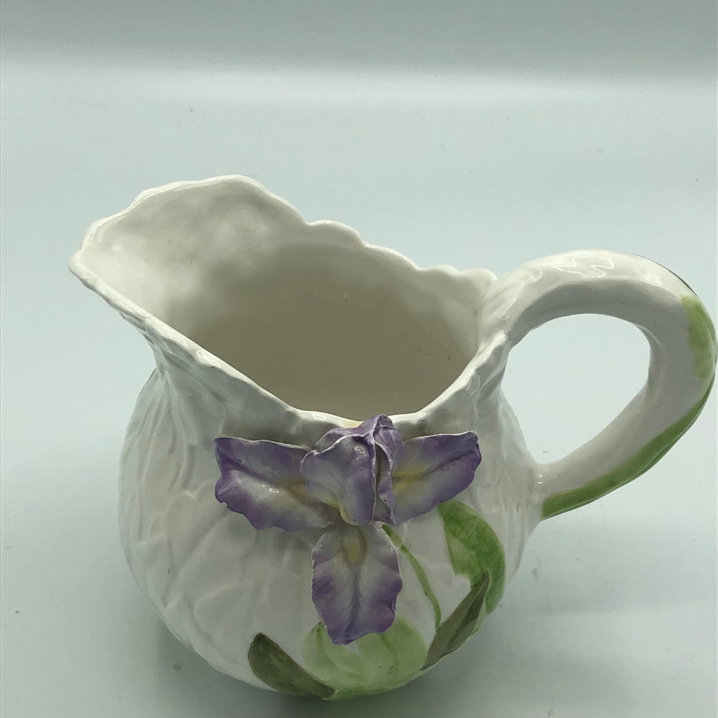 Vintage Purple Iris Pot
