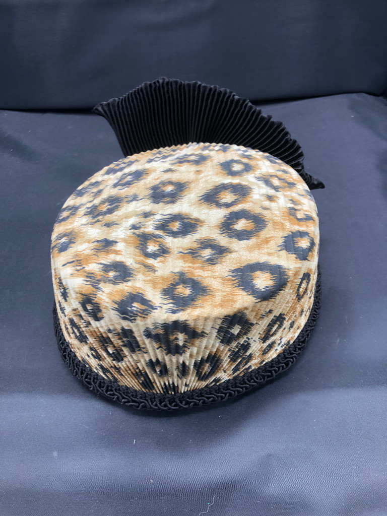Leopard Print Black bow Hat