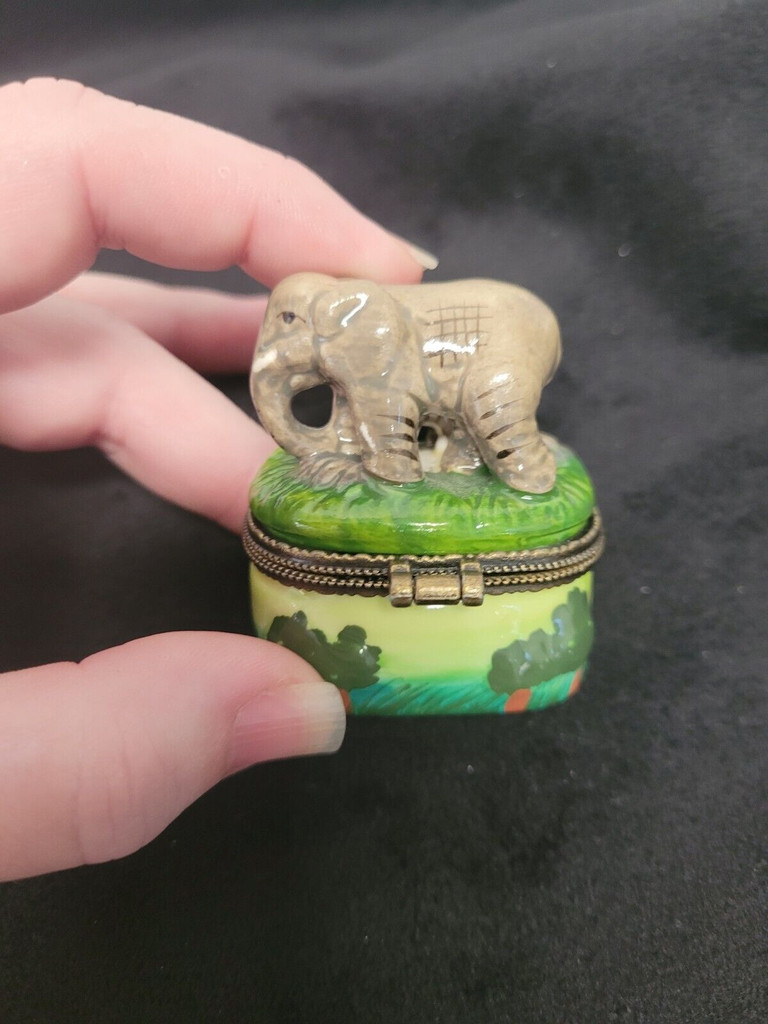 Collectible Elephant and Baby Trinket Box