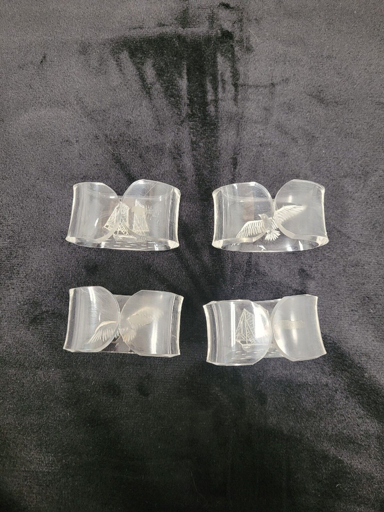 Set of 4 Acrylic Napkin Rings