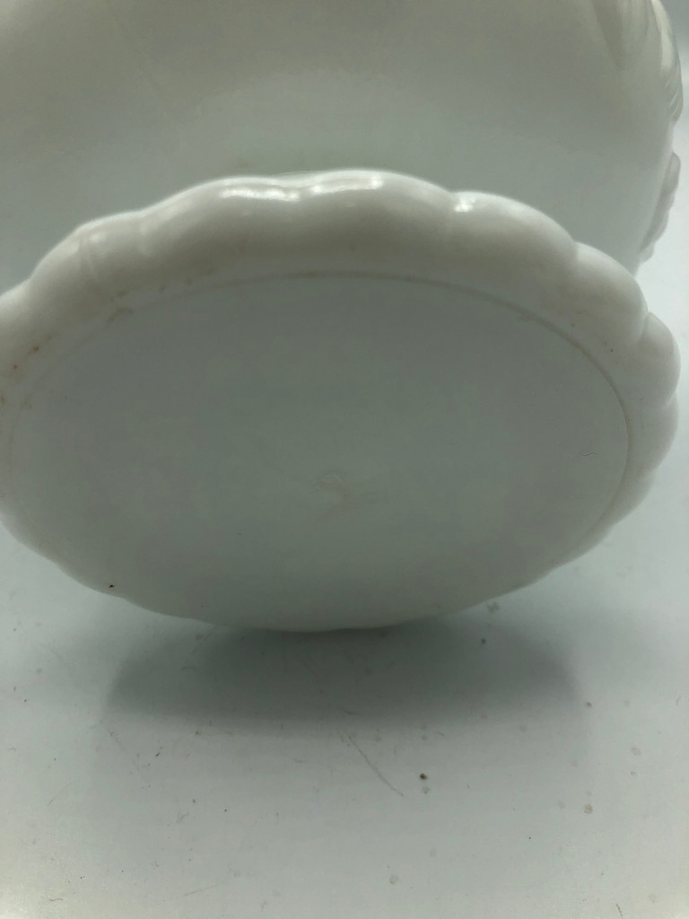 Milk glass Brady Company Pedestal bowl